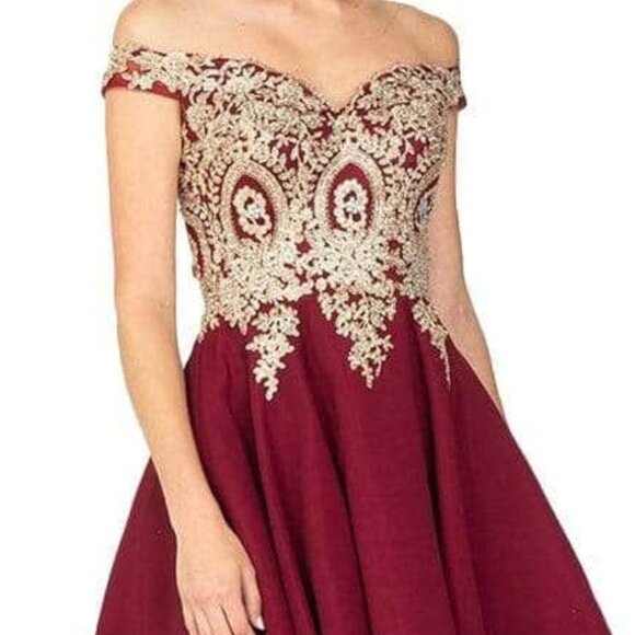 NWT Eureka Fashion 8733 Cocktail Dress Chiffon Red Size XS - Picture 2 of 5